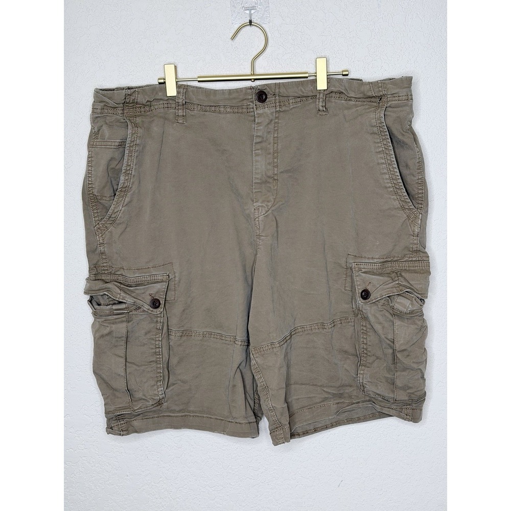 American‎ Eagle  Cargo Shorts Mens 42 Khaki Flex Y2K Outdoor Military Baggy